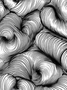 黑白线条抽象纹理图案