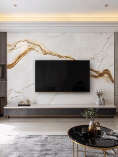 现代奢华大理石电视背景墙