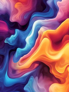 梦幻流体色彩艺术图案