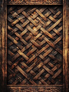 复古木质编织纹理图案