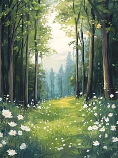 林间花径 清新自然美景