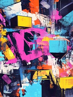 绚丽涂鸦艺术墙面