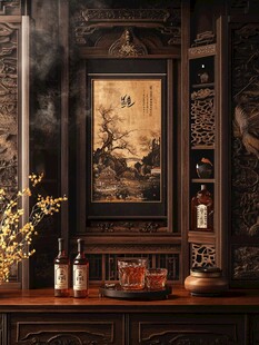 中式古典酒柜的雅致风情