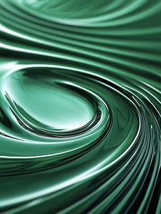翠绿流体漩涡抽象艺术图