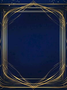 深蓝色金边华丽背景图