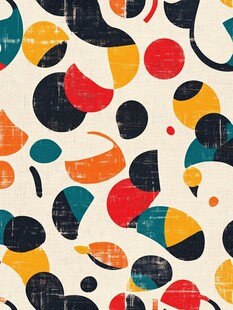 复古波普风几何图案背景