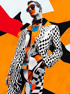 时尚前卫的潮流穿搭模特