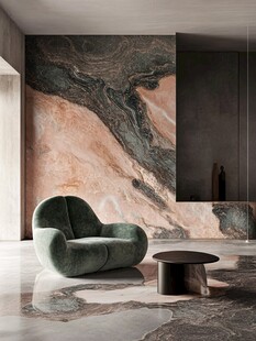 现代奢华大理石客厅一角