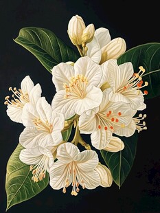 洁白素雅的精美花卉特写