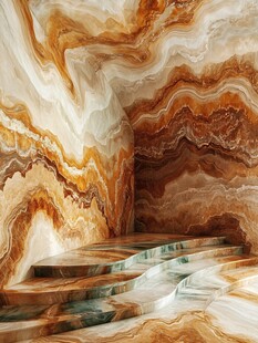 梦幻大理石纹理室内场景