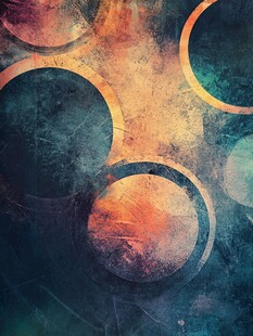 多彩圆圈抽象艺术背景图