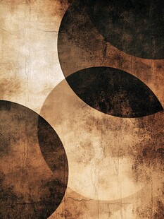 复古几何抽象艺术背景图