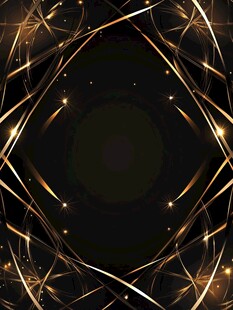 黑金闪耀几何线条背景图