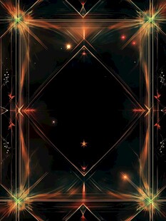 炫酷星光几何边框背景图