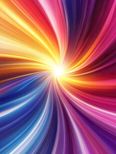 绚丽色彩光线放射背景图