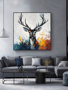 抽象鹿头装饰画 家居新格调
