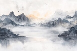 水墨山水间的诗意风光