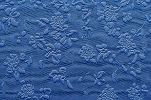 蓝色花卉纹理织物