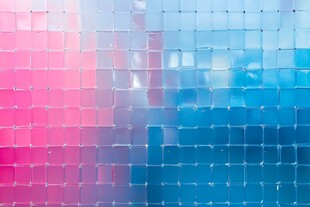 彩色渐变马赛克瓷砖墙面