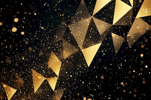 金色几何星空炫酷背景图