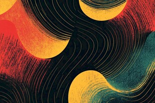 动感波纹抽象艺术图案