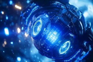 科技感未来球形机械装置