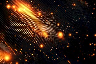 璀璨粒子光效科技背景图