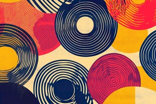 多彩旋圈抽象艺术图案