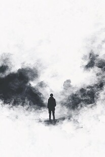 孤身于迷雾中的沉思者