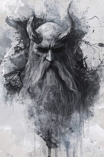 暗黑风格恶魔形象插画