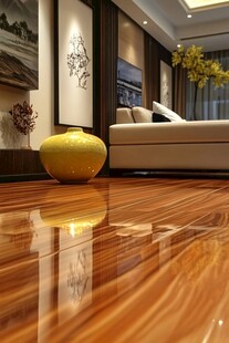 现代中式客厅木地板装饰