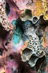 多彩斑驳的金属腐蚀纹理