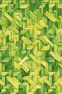 翠绿竹编纹理图案