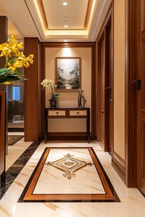 中式奢华入户玄关精美设计