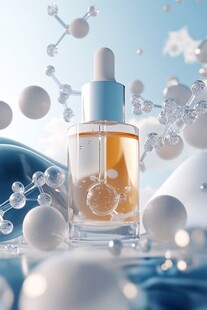 精致护肤精华液分子场景
