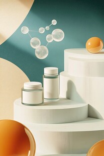 美妆护肤品展示场景