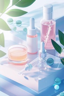 清新护肤美妆产品展示