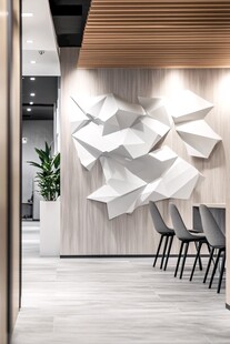 现代办公室墙面立体装饰