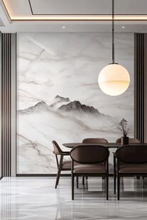 现代山水风餐厅优雅景致