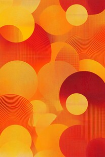 橙黄渐变几何圆形背景图