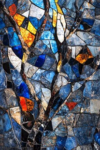 彩色玻璃马赛克艺术图案