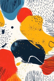 抽象多彩手绘艺术图案