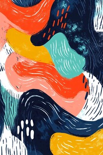 抽象多彩流体图案背景