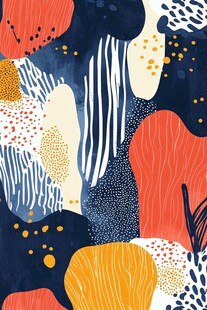 抽象几何图案艺术插画