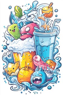 缤纷奇幻的夏日饮品与萌物