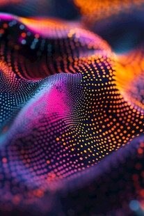 炫彩波点流动抽象纹理