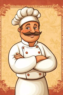 自信大厨的经典形象