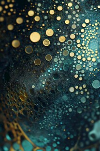 梦幻斑斓的抽象气泡图案