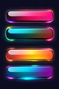 炫彩发光按钮设计素材