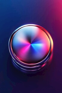 炫彩金属质感圆形按钮